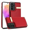 thumbnail image 1 of ELEHOLD Leather Wallet Case for Samsung A70 6.7 (2019) Premium Leather Material with Organ Card Slots Holders Full Body Protection Shockproof Anti-Fingerprint Purse Case,red, 1 of 6