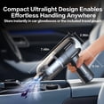 thumbnail image 6 of Cordless Handheld Vacuum Cleaner, Rechargeable Car Vacuum with Brushless Motor, Wireless Mini Portable Hand Vacuum for Pets and Home, Powerful Suction and Compressed Air Duster, Car Accessory, 6 of 8