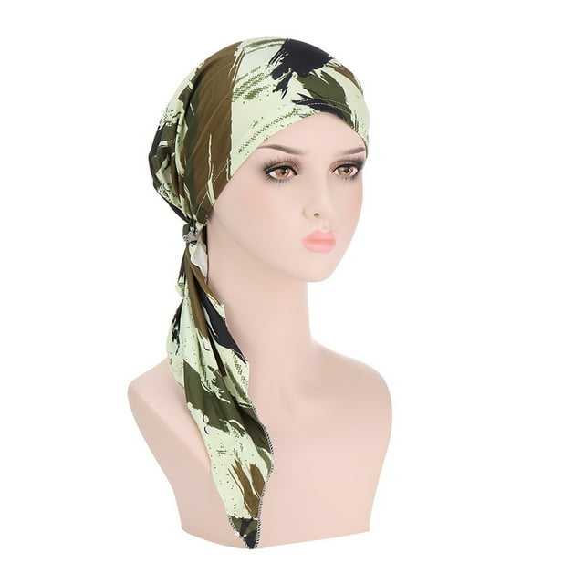 Womans Stretchy Beanie Turban Cap Head Wrap Headscarf for Cancer Hair Loss