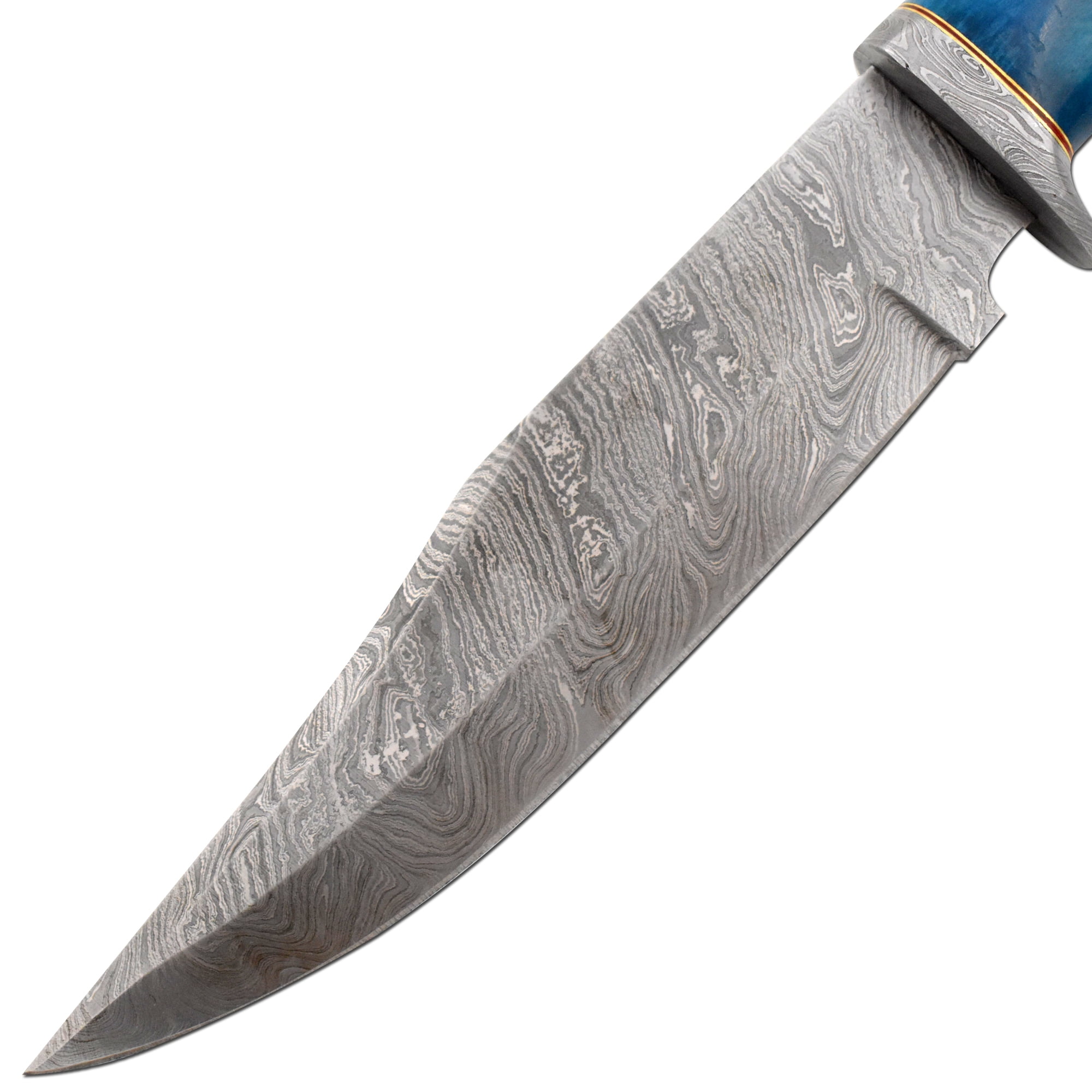 Old Ram Handmade Custom Damascus Drop Point Blade Hunting Bush-Craft Knife with Sheath