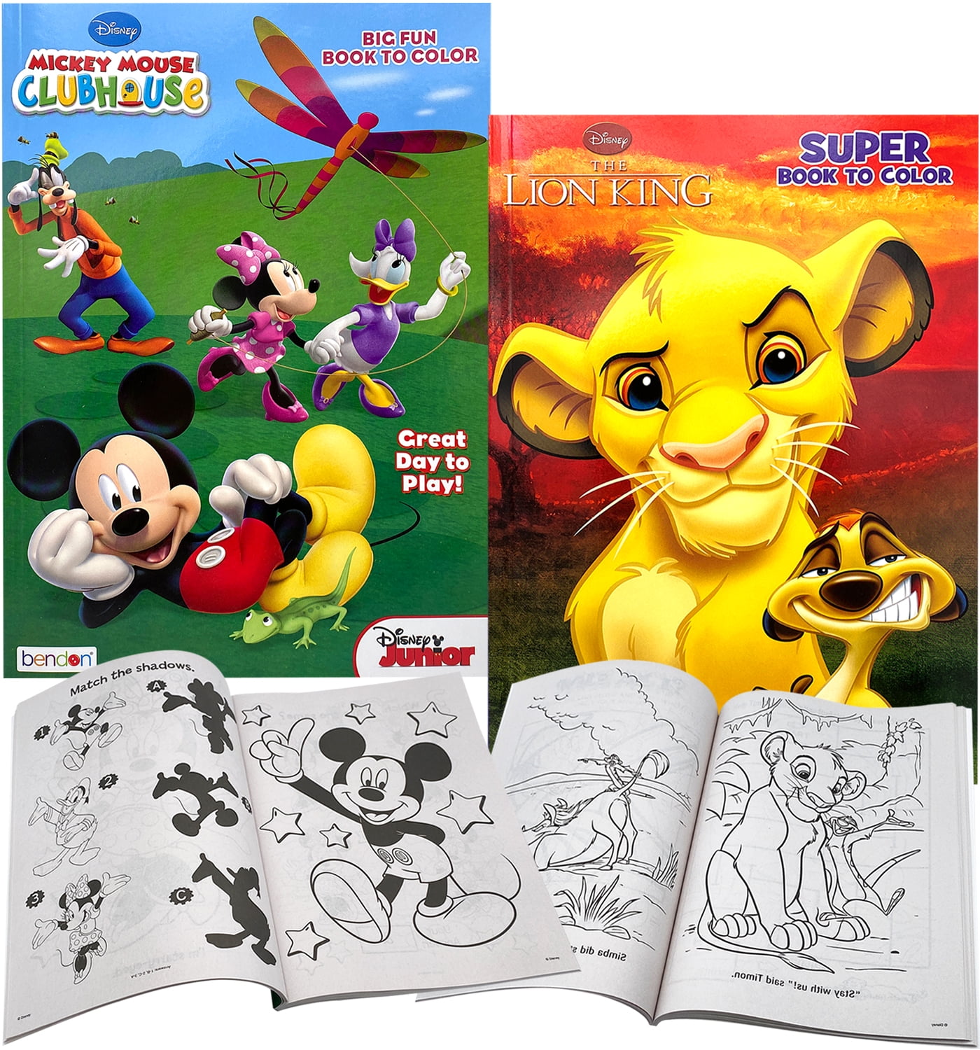 Download Disney Lion King Mickey Mouse Coloring And Activity Books For Arts Crafts Perforated Eco Friendly Paper Walmart Com Walmart Com