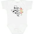 thumbnail image 3 of Inktastic Texas Home is Where the Heart is with Watercolor Floral Girls Baby Bodysuit, 3 of 5