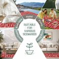thumbnail image 6 of Red Striped Outdoor Rug for Patio/Deck/Porch, Non-Slip Large Area Rug 4 x 6 Ft, Classic Minimalist Waves Lines Pattern Indoor Outdoor Rugs Washable Area Rugs, Reversible Camping Rug Carpet Runner, 6 of 8