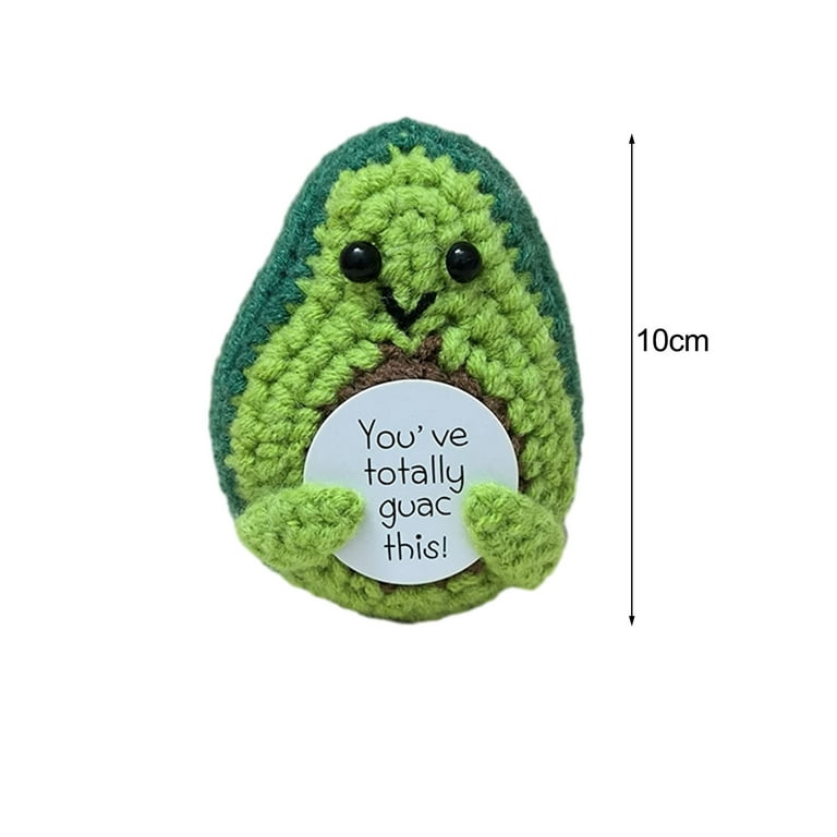 Crochet Avocado Crocheted Avocado with Base Handmade Fruit for Emotional  Support Stress Relief Positive Life Knitting Toy for Kids Adults Comforting