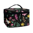 thumbnail image 2 of HELLHERO Practical Travel Cosmetic Bag Organizer with Brush Slots Make up Organizer Women Girlfriend Teacher Valentines Day Gifts(Butterfly Floral), 2 of 6