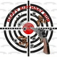 Revolver Gun Target Flying Bullet Hunters Customizable Edible Frosting