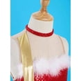thumbnail image 7 of Aislor Kids Girls Xmas Christmas Santa Claus Costume Princess Figure Ice Skating Ballet Dance Tutu Dress Dress Up Outfit, 7 of 7