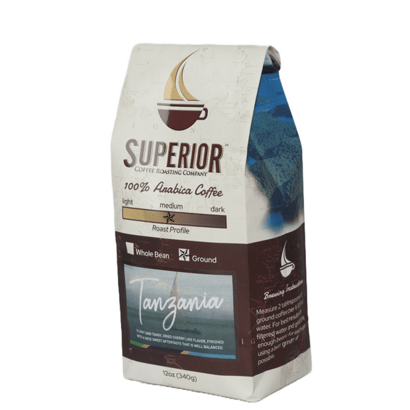 Superior Coffee Tanzania - Single Origin Ground Coffee | 12oz Bag