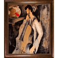 thumbnail image 2 of La Pastiche  Atelier De Jiel 'Cellist with Goldfish and Black Cat' Framed Fine Art Print - Brown, 2 of 4