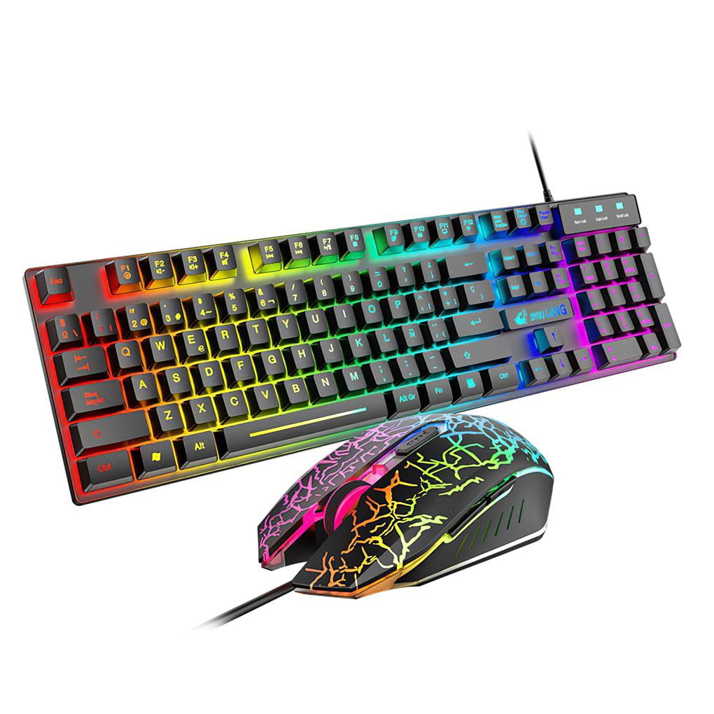 Mechanical Keyboard Mouse RGB Gaming Keyboard Kit Life Waterproof Wired Keyboard Set 8001600