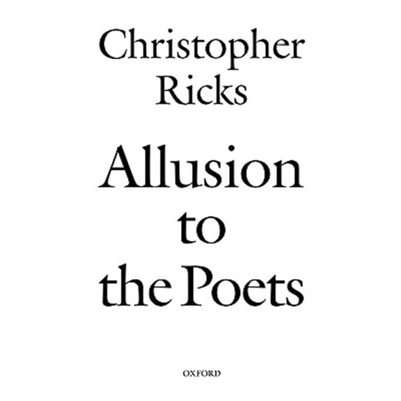 Pre-Owned Allusion to the Poets, (Paperback)