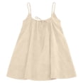 thumbnail image 5 of cocolona Womens Summer Cami Backless Dress Crew Neck Sleeveless Pleated Mini Dress Fashion Casual Solid Color Vacation Beach Sundress, 5 of 7