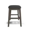 thumbnail image 3 of Caity Counter Height Stool Set of 2, Gray Wood Frame, Cushioned Seat, 3 of 5