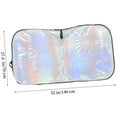 thumbnail image 2 of Windshield Sun Shade Auto Sunshade Windshield Cover Iridescent Front Window Protector Car Windshield Sun Shade Privacy Block UV Rays Heat Insulation,Foldable Easy Install,27.6*52 inch,Topboutique, 2 of 6