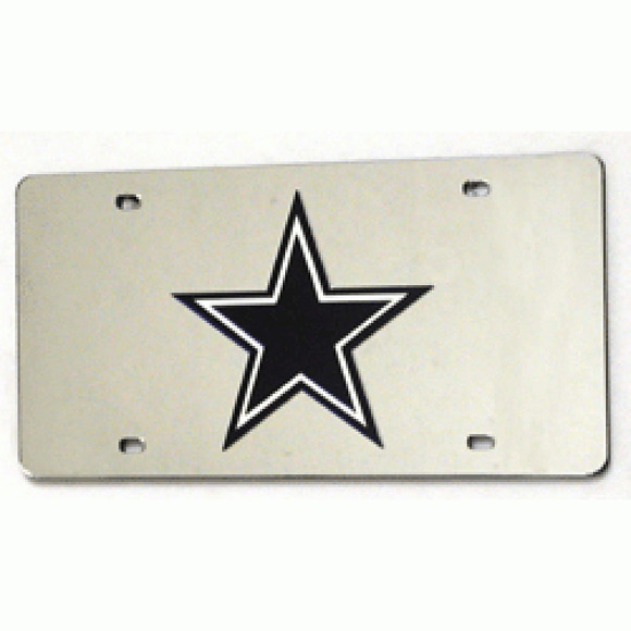 Dallas Cowboys Silver Laser License Plate