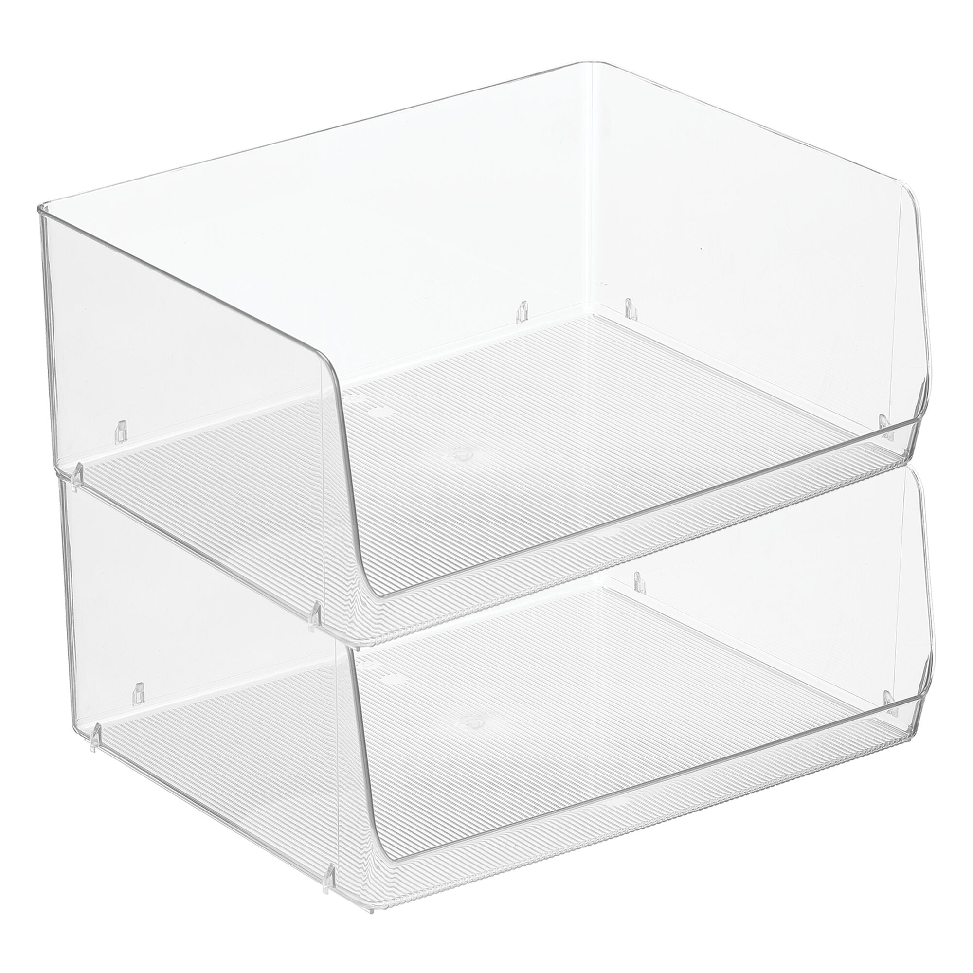 Luxor Stackable Clear Storage Bins (4-Pack, Large)