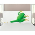 thumbnail image 1 of Animal Headboard, Illustration of a Frog from Behind Little Paws Tropic Nature Wildlife Modern, Upholstered Decorative Metal Bed Headboard with Memory Foam, Full Size, Green White Yellow, by Ambesonne, 1 of 4