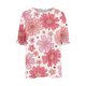 thumbnail image 3 of Blusas para las Mujeres Casual Tamaño Grande Cuello Redondo Impresión Corta Camiseta Superior, Verano Casual Blusa para las Mujeres, 3 of 4