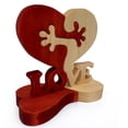 thumbnail image 2 of Corazones de amor de madera, amor de pie de corazón, regalo personalizado del día de San Valentín, regalos del día de San Valentín para pareja, corazón de madera de San Valentín, 2 of 5