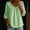 Green women's v neck blouse a1, variant on Women's Fall Winter V Neck 3/4 Sleeve Ruffle Blouse Dressy Casual Loose Tunic Tops Solid Color Flowy Boho Shirt for Vacation, Black M