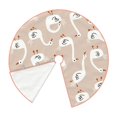 thumbnail image 2 of Daiia White Goose Drawing Merry Christmas Tree Skirt , Xmas Large Lace-up Tree Skirt, Santa Snowflakes Rustic Home Decorations New Year Party Farmhouse Decor-36", 2 of 7