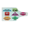 thumbnail image 2 of Educational Cutting Board, Geometric Shapes with Funny Faces Cartoon Nursery Soft Colors Artwork, Decorative Tempered Glass Cutting and Serving Board, in 3 Sizes, by Ambesonne, 2 of 5
