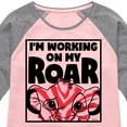 thumbnail image 3 of The Lion King - I'm Working on my Roar - Simba - Toddler & Youth Girls Raglan Graphic T-Shirt, 3 of 5
