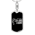 thumbnail image 5 of Bad To The Bone Swivel Keychain Dog Tag Stainless Steel or 18k Gold, 5 of 10