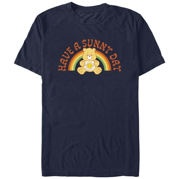 Men's Care Bears Have a Sunny Day Graphic Tee Navy Blue 2X Large