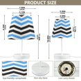 thumbnail image 2 of Ryvnso LED Bedside Table Lamp Blue Black Lines Bedroom Desk Lamps Nightstand Lampshade M, 2 of 7
