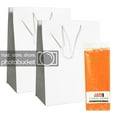 thumbnail image 2 of JAM Gift Bag Assortment, 2 White Bags & Orange Tissue Paper, 3/Pack, 2 of 5