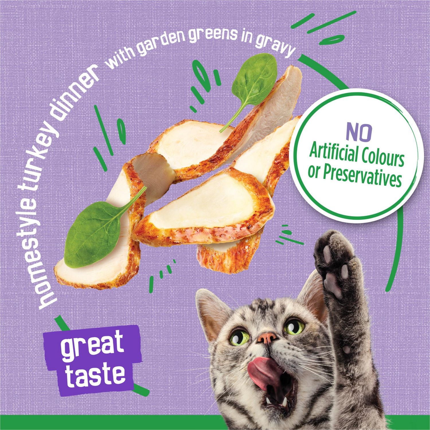 Friskies Diner a la Dinde Style Maison avec Légumes du Jardin en Sauce Nourriture pour Chats d'Interieur