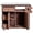 Brown + Wood + Rustic+2, variant on LIANGKA Black 41.7 Inch Rolling Patio Kitchen Island Potting Bench With Sink Movable Shelves And Bottle Opener For Outdoor Use