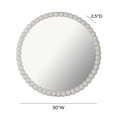 thumbnail image 4 of TOV Furniture Baria White Wood Frame Wall Mounted Round Mirror, 4 of 4