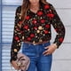 thumbnail image 5 of TaTaai Women's Floral Print Blouse Long Sleeve Button Down Shirt Soft Cotton Relaxed Fit Lapel Collar Tunic Top for Casual Outfit Gift, 5 of 6