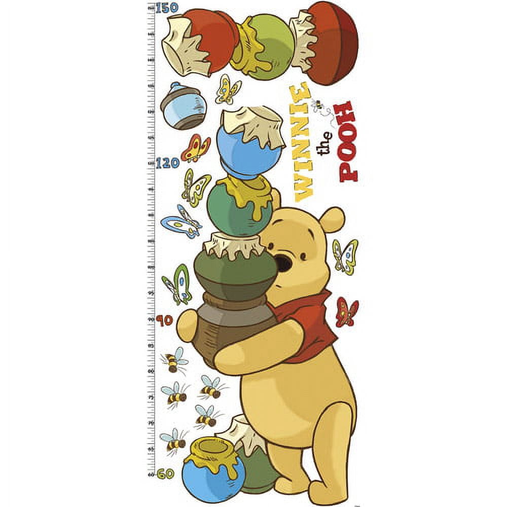 RoomMates Winnie the Pooh & Friends Peel and Stick Metric Growth Chart Wall Decals