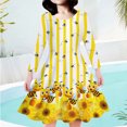 thumbnail image 2 of TOOYOU Girls Dresses Cute Printed Long Sleeve Dress Kids – Stylish Floral Design Sweet Girl Adorable Sundress ,Size 8-9 Years , Yellow, 2 of 4