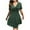 🌴Green🌴, variant on Fartey Women's Plus Size Summer Dress Elegant Deep V Neck Twist Knot Front Flowy Dresses Loose Casual Short Sleeve A Line Knee Length Dresses Evening Gowns Green XL