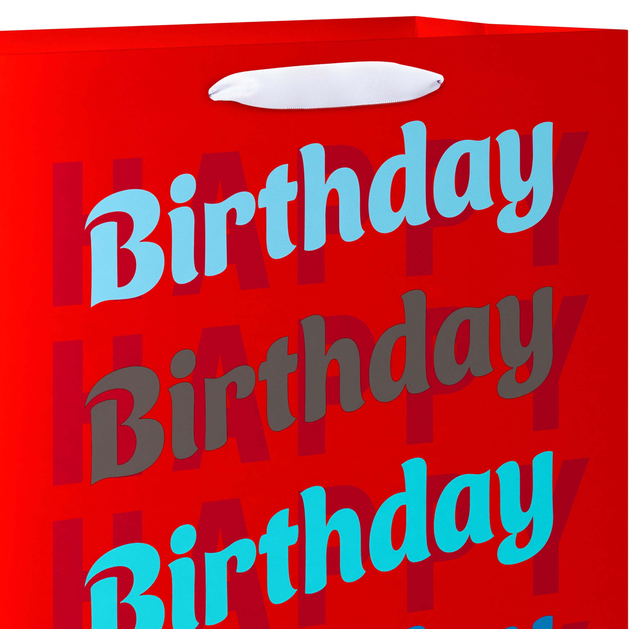 American Greetings 15.5 in. Extra Large Red Birthday Gift Bag, Happy Birthday (1-Count)
