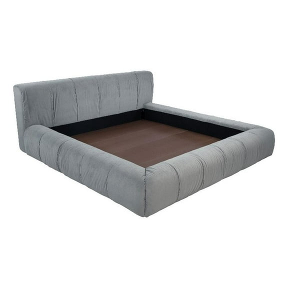 Wilshire Upholstered California King Platform Bed Grey