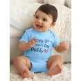 thumbnail image 3 of Tstars Boys Unisex Gifts for Dad Father's Day Shirts Happy First Father's Day Daddy Infant Gift for New Dad Baby Shower Cool Best Gift for Dad Baby Bodysuit, 3 of 8
