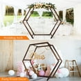 thumbnail image 6 of VINGLI Wooden Wedding 7FT Arbor, Wedding Arch for Ceremony, Heptagonal Photo Backdrop Stand for Parties, Garden Decorations, Backyard, 6 of 7