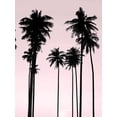 thumbnail image 2 of Jensen, Mia 19x24 Black Ornate Wood Framed with Double Matting Museum Art Print Titled - Tall Palms Black on Pink II, 2 of 4