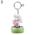 thumbnail image 2 of SPRING PARK Artificial Mini Cactus Bonsai Table Decor Photo Holder Memo Clip Name Place Card Table Number Picture Note Stand, 2 of 7