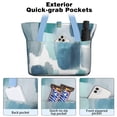 thumbnail image 2 of Tote Bag for Women - Blue and Grey Abstract Art Artwork Shoulder Bag - Large Utility Work Duffle Bag with Zipper Handbag for Travel, Work, Sprots, 2 of 5