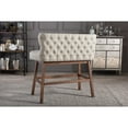 thumbnail image 4 of Baxton Studio Gradisca Modern and Contemporary Light Beige Fabric Button-tufted Upholstered Bar Bench Banquette, 4 of 5