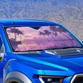 thumbnail image 2 of KUIFORTI Palm Tree Sun Shade for Car Windshield Foldable Universal Automotive Window Sunshades, Front Window Heat Insulation Protection Fit Most Vehicle 66.53 X 34.44 in, 2 of 6