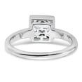 thumbnail image 5 of 14k White Gold Solitaire 1.7ct. Princess Bezel Moissanite Engagement Ring Size 7, 5 of 7