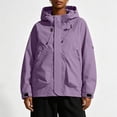 thumbnail image 5 of WRKEKC Windbreaker Jackets for Women Hooded Long Sleeve Zip Up Waterproof Windproof Outdoor Casual Coat with Pockets, 5 of 6
