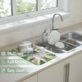 thumbnail image 2 of Christmas Snowflake Dish Drying Mat for Kitchen Counter 2 Pack with Non-Slip Rubber Backing - Absorbent Coffee Bar Mat, Dish Rack Mat, Christmas Trees Dish Drying Mats 18x24+19.5x12 inch, 2 of 7